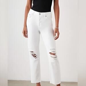 Rails Atwater Slouchy Straight Jeans Blanche White Size 25 NWT
